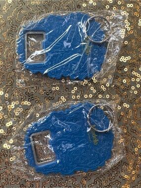 Blue Keychain Bottle Opener with Key Ring - Unbranded
